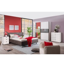 Cómoda de 5 Cajones para Dormitorio en Blanco, Gran Espacio Almacenamiento, Estilo Moderno, 90x40x95 cm