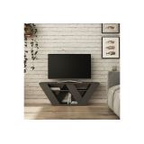 Mueble de TV Moderno con Estantes en Color Antracita 110x30x40 cm - Soporte de TV Elegante para Salón